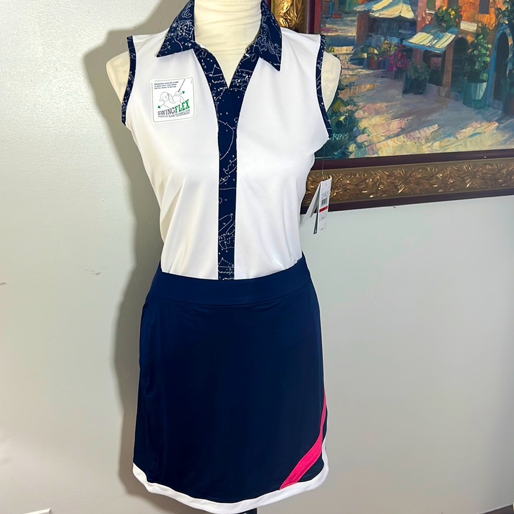 Izod Women’s Golf Skort with Pockets Size 10 Navy Blue